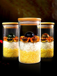 Bathroom Decorative Glass Bottle Toilet Decoration Western North Corner Yin Ren Water Head Westward Ornament Japanese Style Home Decor