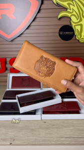 Rush Rider Full Grain Cowhide Leather Long Wallet Men Long Purse