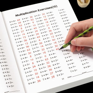 48-Page English Version of Childrens Multiplication Table Exercise Book 9×9 Multiplication and Division Exercise Book Multiplication and Division Flashcards Arithmetic Practice Workbook Math Improvement Aid Childrens Math Practice Back-To-Schoo...