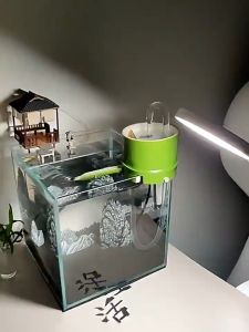 กล่องไม้ไผ่กรองน้ำ กรองตู้ปลา กรองน้ําท่อไม้ไผ่ พร้อมปั๊มน้ำ 3-35w สําหรับตู้ปลา กล่องไม้ไผ่กรองน้ำ