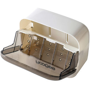 Wall Mounted Soap Holder Bathroom Self-Adhesive Flip Lid Double Drain Soap Box Waterproof Bathroom Sponge Organizer Accessories