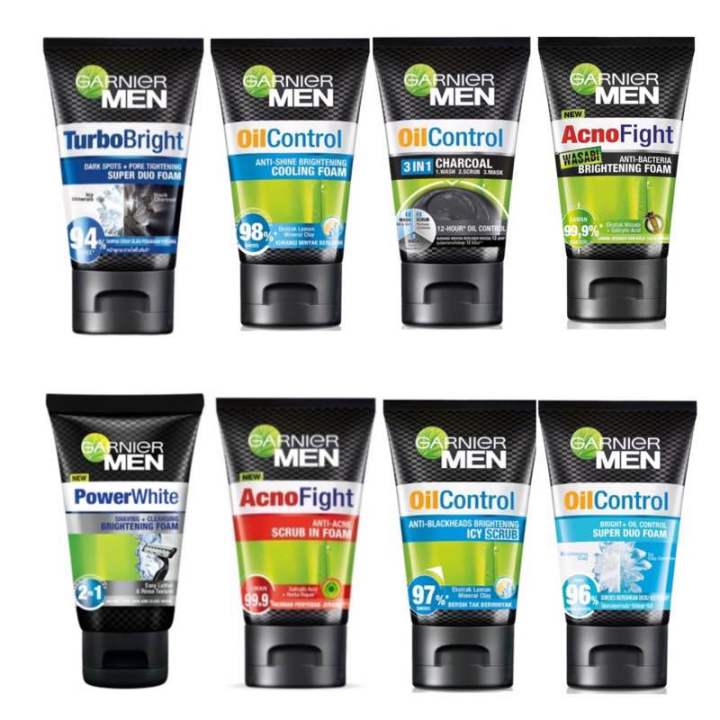 GARNIER MEN Facial Wash 100 ml All Variant | Lazada Indonesia
