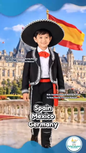 2026 United Nations Mexico Mexican Matador Costume For Boy Traditional National Attire UN Cultural Outfit Complete Set for School Events & International Day