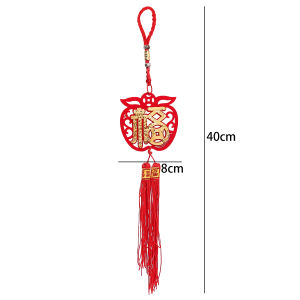 YESPERY Large Chinese Lucky Bag Pendant 2026 New Year Decoration Traditional Design Tassel Pendants Blessing Door Wall Hanging Decor 