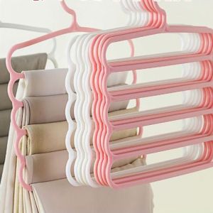 Multi-Layer Thickened Clothes Hanger for Pants Storage Home Use Seamless Trouser Clip Wardrobe Pants Hanging Rack Organizer
