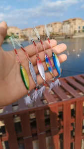 5PCS Fishing Bait Slow Jig Fishing Lure 7/10/15/20g Metal Jig Lure 3D Eyes Buzz Lure Sinking Minnow For Fishing Micro Spoon Lure