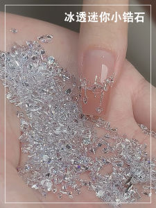 New Arrival Transparent Ice-Permeable Mini Zircon Manicure Jewelry Mini Small Size Transparent Bottom Zircon Easiest for Match Mixed Pile Style Diamond