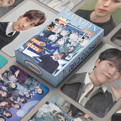 DYH 55pcs/box Seventeen Laser Card Photocards LOMO Card Album KPOP Postcard
