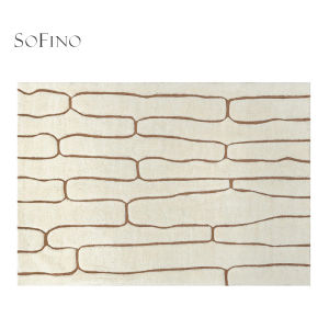 SoFINO | Minimal Cream Elegant Pure Off-White Artisanal Carpet