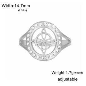 Skyrim Celtic Knot Haoshi Witch Knot Womens Open Ring Stainless Steel Adjustable Ring Retro Spirit Protection Talisman Jewelry