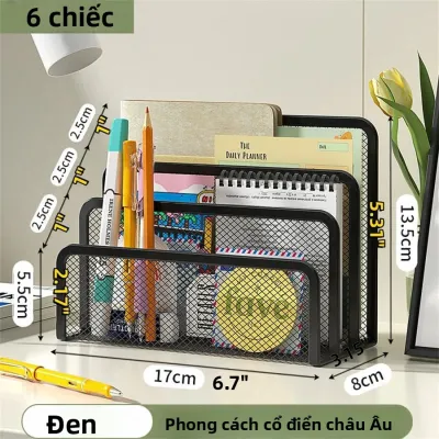 Giá Đỡ Sổ Tay Bằng Lưới Kim Loại Màu Đen 3 Lớp Giá Đỡ Để Bàn Để Đựng Tài Liệu Tạp Chí Giá Đỡ Sách Cho Văn Phòng Phẩm