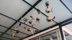 โมบายหมาน้อยแบบเส้น พร้อมแขวน