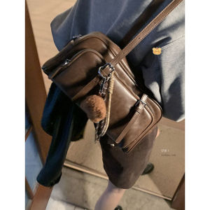 Retro Portable Bowling Bag Women Autumn and Winter 2024 New Trendy South korea Niche Underarm Bag Large Capacity Commuter Bag