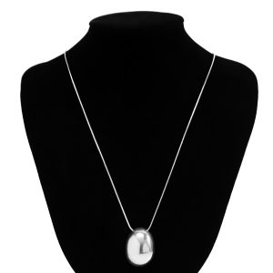 PuRui Simple Thin Snake Chain With Geometric Pendant Long Necklace for Women Charm Chokers On The Neck Jewelry Collar Party Gift