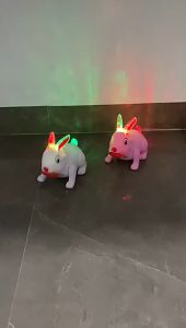 Thỏ trắng xinh xắn thỏ con đáng yêu chạy nhảy có nhạc có đèn dành cho bé [ tặng kèm pin ] - Đồ chơi MiniKids