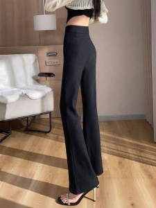High Waist Slimming Elastic Fitted Casual Trousers