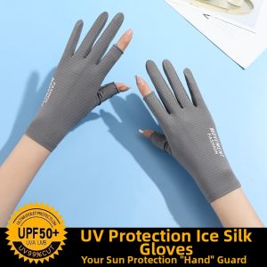 NAIFUNA | Sunscreen UV Protection Anti-slip Gloves for Women Thin Icy-silk