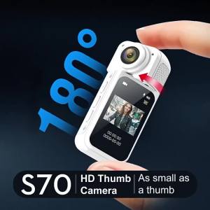 2.7K Mini Thumb Camera 1080P Motor Recorder WIFI 1.47 Cam Outdoor Sports Cycling 180° Rotation Bicycle Motorcycle Recorder