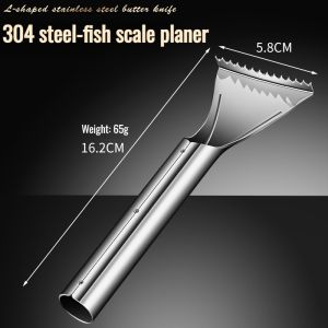 🔥Limited Discount🔥304 Material Fish Scraper Fish Scaler Hanging Hole Thickened and Durable Safe and Efficient Fish Scale Planer Does Not Hurt the Fish Skin Sharp Sawtooth Easy Scale Removal