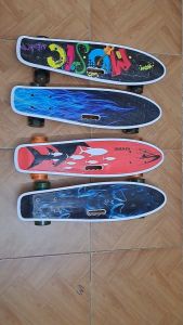 Ván Trượt Nhựa Ván Trượt Nhựa Bánh Xe Phát Sáng Có Đèn LED Có Tay Cầm Kiểu Dáng Mới  nhiều hình và màu sắc