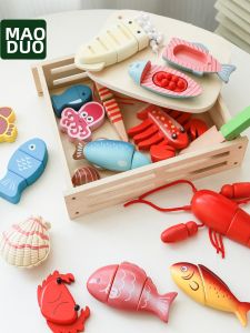 Wooden Magnetic Cut and Play Kitchen Toys