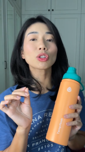 Tempflash18oz/22oz/32oz Colorful Fruit Series with Coaster Paracord Handle Vacuum Insulated Cup Drinking Bottle Dual Use of Hot and Cold