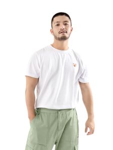 Mcrew Wildness Outdoor Series Minimalist Embroider Logo White Khaki Pure Cotton round Neck Short Sleeve T-shirt