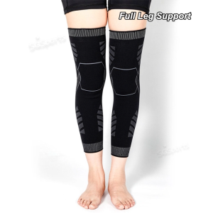 Leg Compression Sleeve Knee Stabilizer ▷ Full Long Joint Brace for Running Soccer Basketball Cycling Meniscus Tear ACL MCL Arthritis Pain Relief Thigh & Calf Elastic Support Sleeves for Men & Women