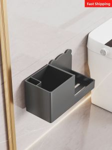 Kệ Treo Tường Đựng Bàn Chải Toilet Không Góc Chết