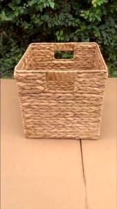 Giỏ cói đựng đồ gấp gọn Smile Decor  giỏ lục bình đan đựng đồ thông minh cho kệ tổ ong