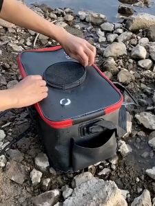 ถังตกปลา ถังตกปลาพับได้ ความจุสูง พับได้ หนาและทนต่อการสึกหรอ ถังตกปลาพับได้แบบพกพา