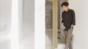 Aster Navy Grey - 2 in 1 Wallts Wallet Goods