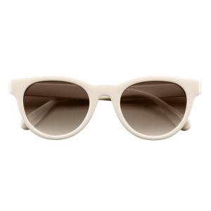COLORE.IN | UV Protection Womens Round Face White Frame Sunglasses
