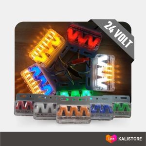 1 pcs Lampu LED Bak Samping 24Volt Universal Truk Fuso Tronton Bis Running - Model Gelombang