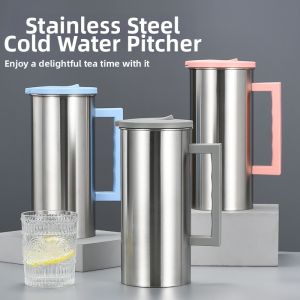 Stainless Steel With Handle PP Lid Cold Water Teapot