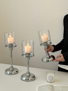 โคมเทียนสไตล์ย้อนยุคสไตล์ย้อนยุค อบสดใหม่ โคมเทียนดีไซน์หรูหราสำหรับตกแต่งโต๊ะ เครื่องประดับกลASS European Aromatherapy Candlelight ตกแต่งปีใหม่