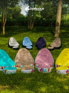 LINSI | Thick Velvet Trendy Lazy Inflatable Sofa Chair for Camping Home