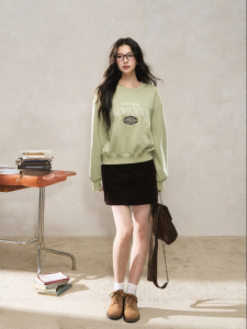 YIKEXIAOYEMEI | Áo Hoodie Thoáng Rộng Cổ Tròn
