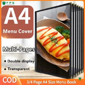 【COD】 3/4 Page A4 Size Menu Book With Cover Transparent Stand / Menu Folder / Menu Cover / A4 Menu Display / Menu Organizer / Cook Book Restaurant Cafe Bar Coffee Shop
