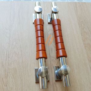 Hendel pintu isi 4 gagang pintu Model Dahlia Warna Natural panjang 33cm