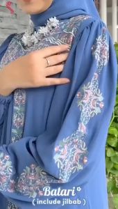 Gamis Abaya Bordir Jumbo Terbaru Bahan Ceruty Babydoll Mix Bordir Gaun Pesta Mewah