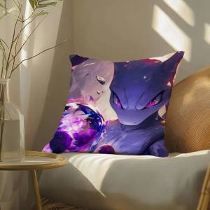 Bandai | Pokemon Champion Collection Anime Plush Pillow Cover Soft Short Plush Cushion Cover For Sofa Bedroom Home Decor Gift