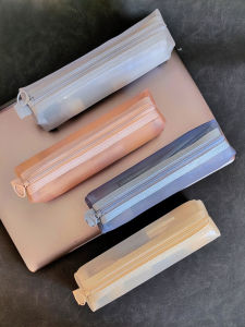 Small Portable Makeup Brush Mesh Transparent Buggy Bag Eyebrow Pencil Lipstick Lip Glaze Cosmetic Bag Large Capacity