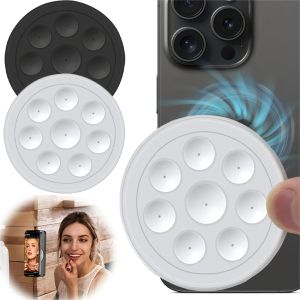 Portable Magnetic Suction Cup Phone Holder Anti-Slip Hands-Free Silicone Suction Cup Phone Holder for Apple Magsafe Mirror Shower Caddy