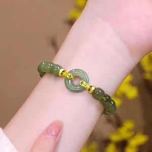 🔥Natural Stone Beaded Bracelet for Women Lucky Peanut Charm Bead Bracelet Luxury Vintage Retro Boho Bracelets Adjustable Handmade Beads Jewelry Good Fortune Lucky Charm Accessory Perfect Birthday Gift for Her Daily Casual Party Wear Lovelylifefu👍