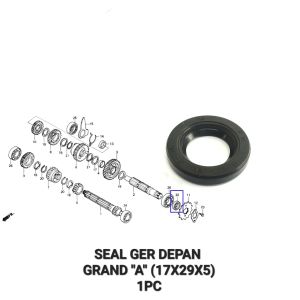 Seal Ger Depan Grand (17x29x5) "A" - Sil Sel Siel Karet As Gir Gear Depan Honda Astrea Prima Legenda Supra Lama Old Tromol 110 Supra X Lama Fit New Fit S Fit X