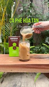 Cafe Sữa Dừa KAFEDUA Cà Phê Hòa Tan phù hợp với người ăn chay người ăn kiêng DASATA Le Plateau Coffee Hà Nội