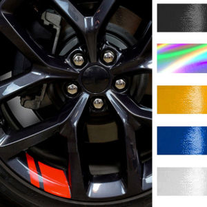 Đề Can Nhãn Dán Xe Ô Tô Phản Quang Vành Bánh Xe Vinyl Nhãn Dán Cảnh Báo Hash Mark Stripe Racing Trục Bánh Xe Cho Cỡ 16 " - 21"