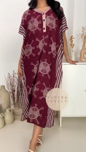 Daster Kekinian Terbaru Lowo YURIKO kancing depan LD 135 PB115 Rayon Premium Busui Nyaman Adem Tebal