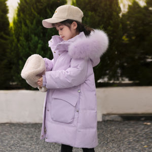 Thickened Waterproof Harbin Girls down Jacket Korean Style Childrens Outerwear for Travel Warmth Snowy Countryside Tour